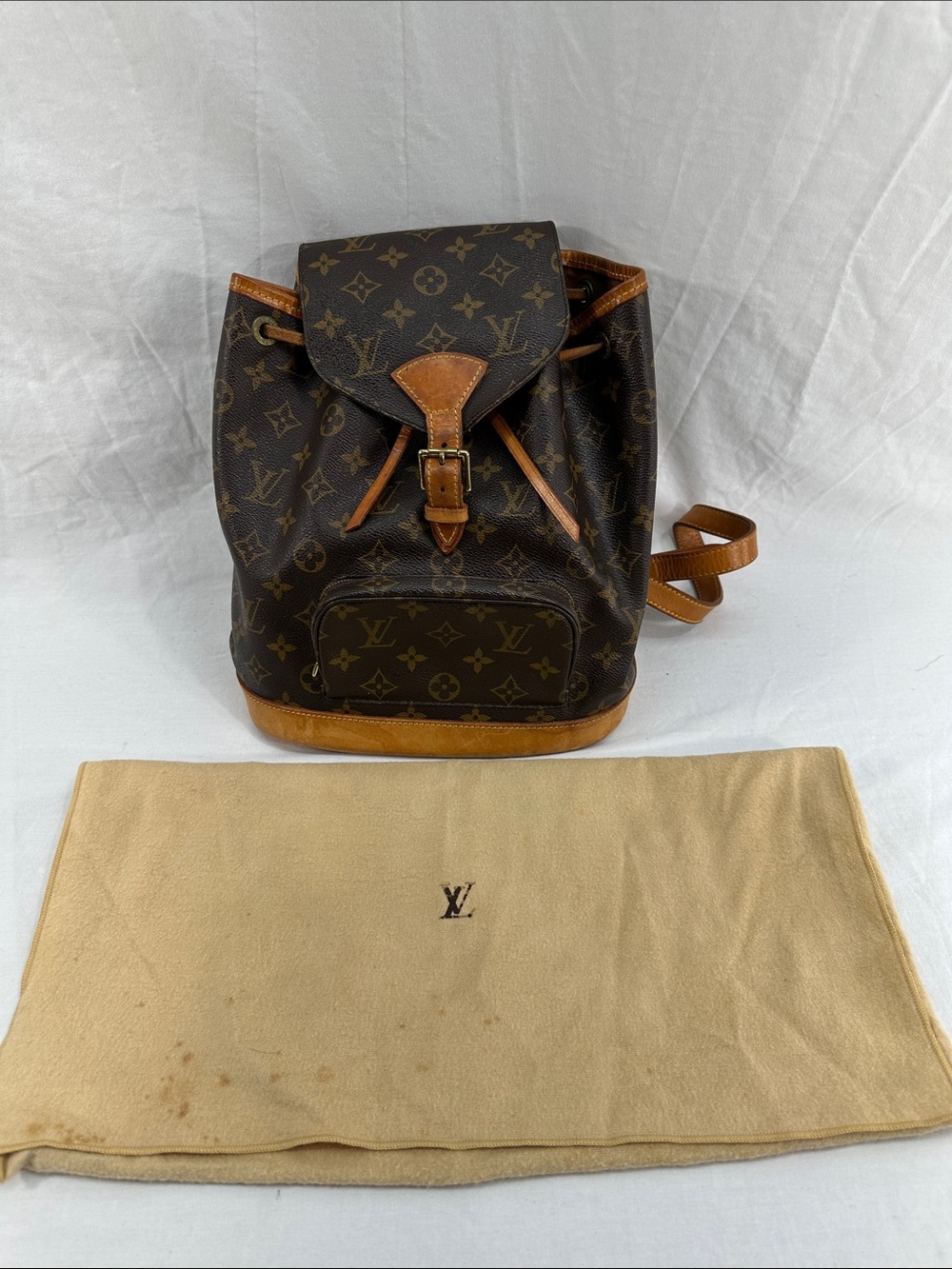 Vtg 1998 Louis Vuitton Montsouris Monogram MM Backpack Canvas Leather LV